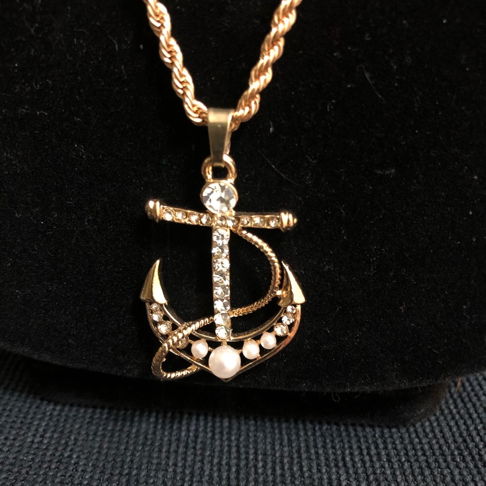 Gold Anchor Necklace